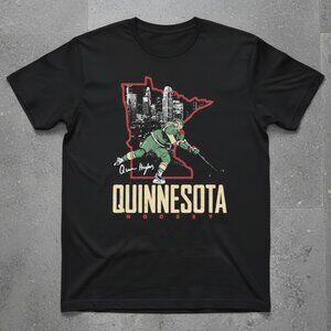 Quinnesota Hockey Fan Graphic Tee Quinn Hughes Minnesota 🏒🖤